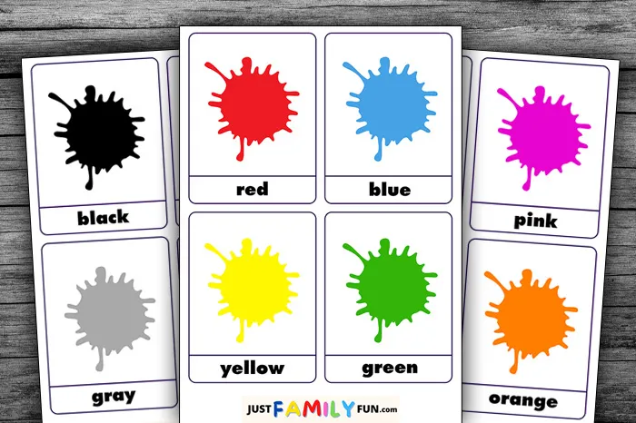 printable colour fashcards