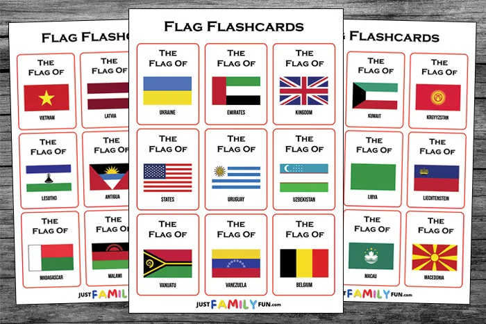Printable Flag Flashcards