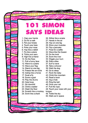 Simon Says Ideas (with Free Printable) The Best Ideas For, 48% OFF