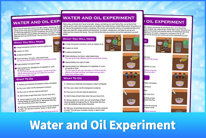 Water and Oil Experiment