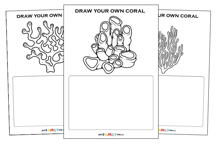 coral reef pictures to draw