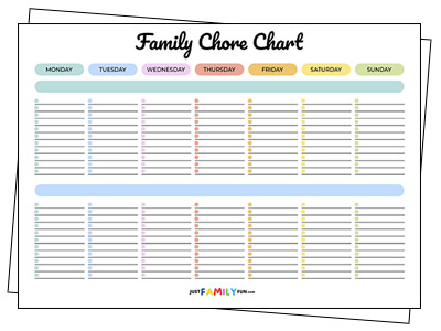 Chore Chart For Family Of 2