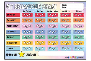 behavior charts for school