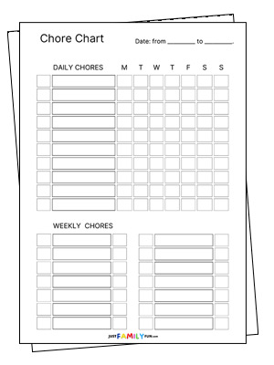 chore chart templates