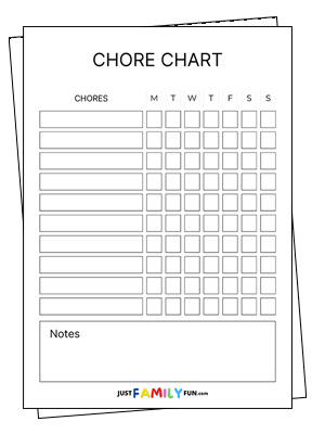 Daily Blank Chore Chart