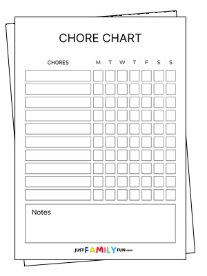 This chore chart cuts down on arguing over chores!  Kids chore chart  printable, Chore chart template, Free printable chore charts