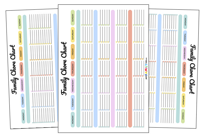 Family Chore Chart Template Pack