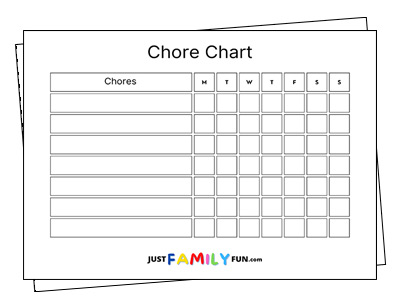 Landscape Blank Chore Chart