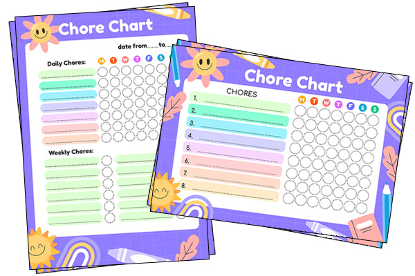 EDITABLE CHORE CHART FOR KIDS – Printable Crush, LLC