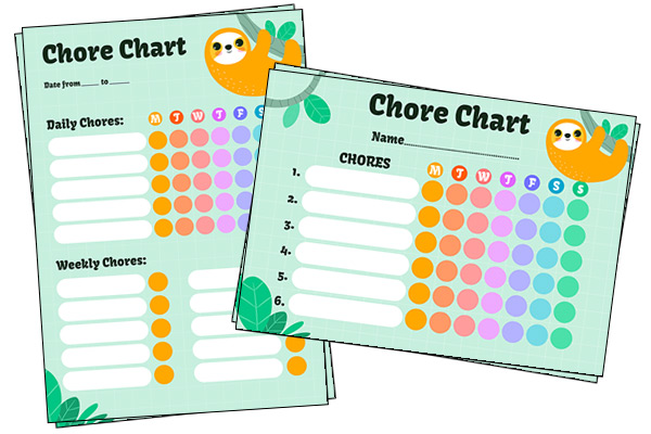 Chore Chart For 5 Year Old