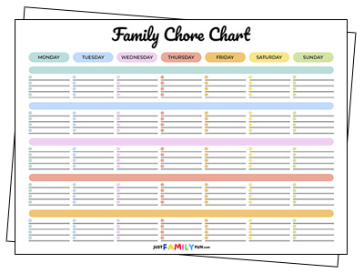 Chore Chart For Family Of 5