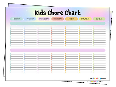 free downloadable chore chart templates