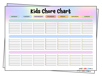 Chore Chart For 3 Kids