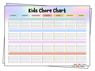 Chore Chart For 4 Kids