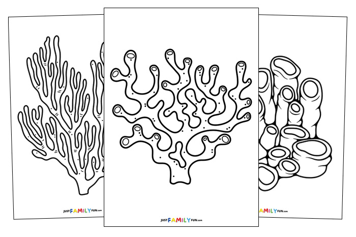 sea coral coloring pages