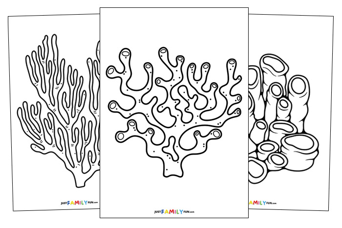 coral reef template printables