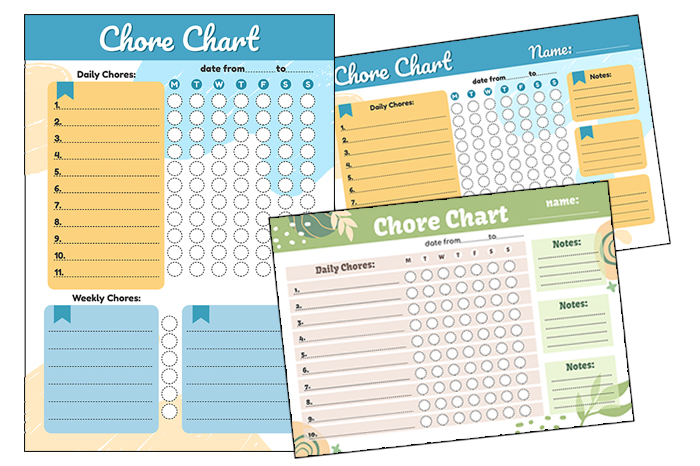 Free Printable Adult Chore Charts