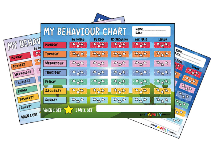 Kid's Behavior Chart Templates | Just Family Fun