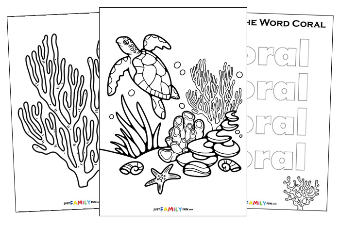 sea coral coloring pages
