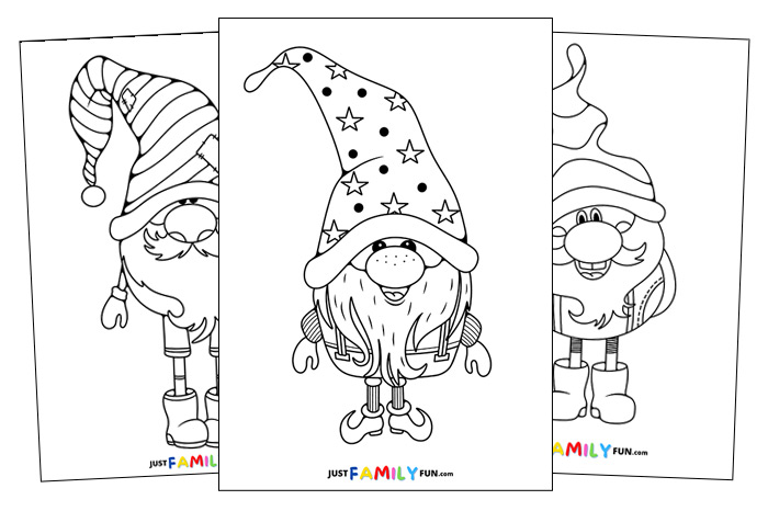 gnome coloring pages