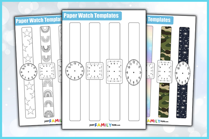 printable watch template for kids