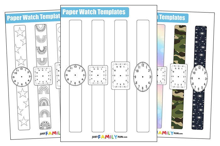 Printable Paper Watch Template For Kids Just Family Fun