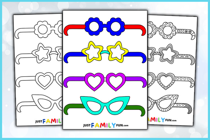 printable glasses cut out template