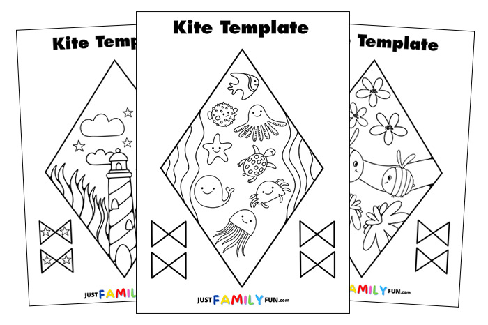 3 Printable Kite Template Craft Just Family Fun