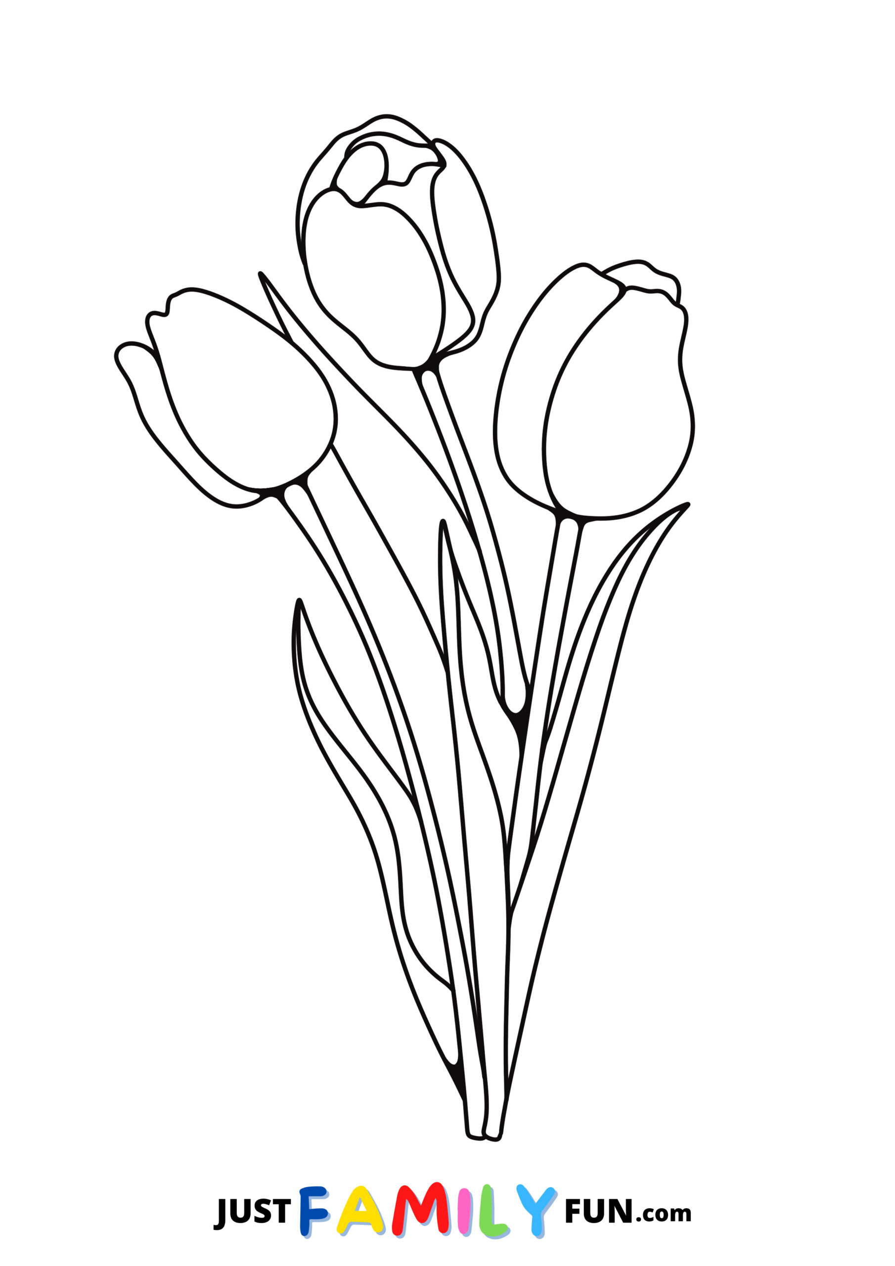 Printable Tulip Templates | Just Family Fun