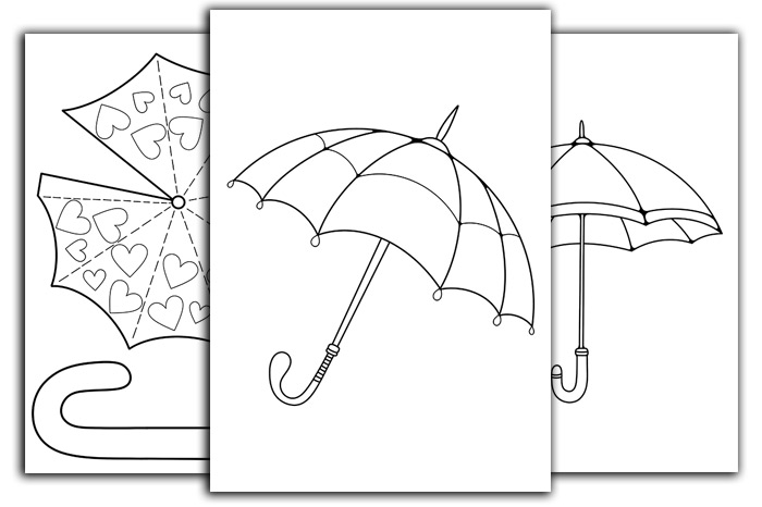 Free Printable Umbrella Templates | Just Family Fun
