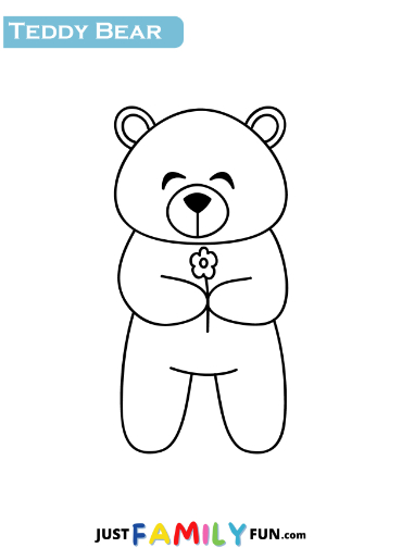 teddy bear cut out template