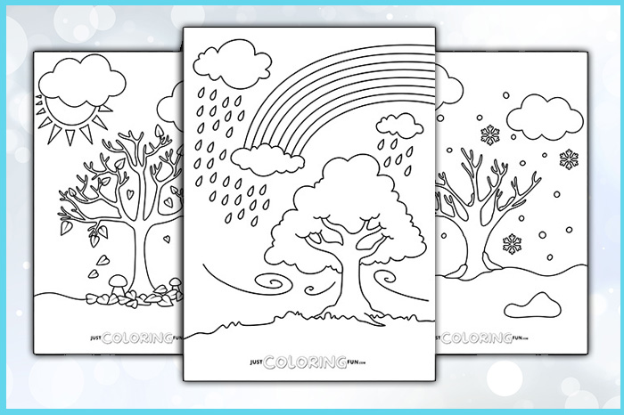 weather colouring pages
