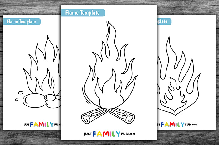 printable flame template