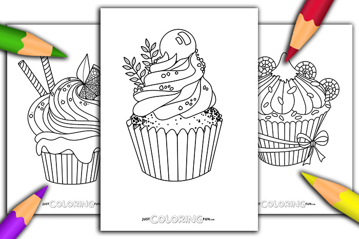 cupcake coloring pages