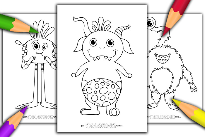 cute monster coloring pages for kids