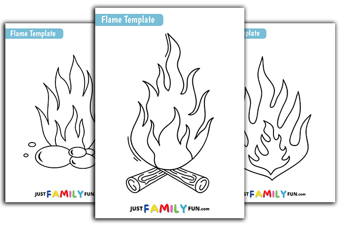 Printable Flame Templates | Just Family Fun