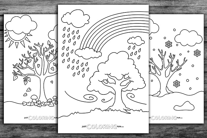 weather colouring pages