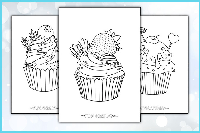 printable cup cake coloring pages