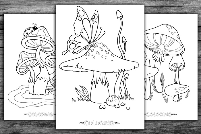 Mushroom Coloring Pages For Kids