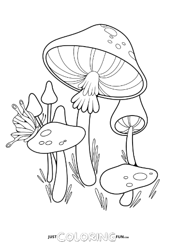toadstool coloring pages