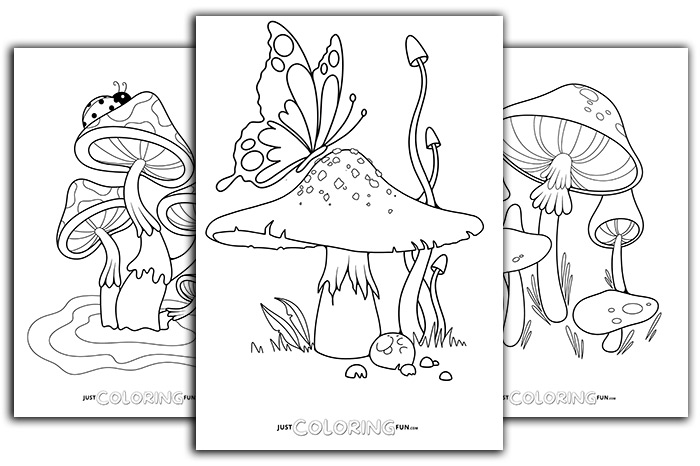 Mushroom Coloring Page