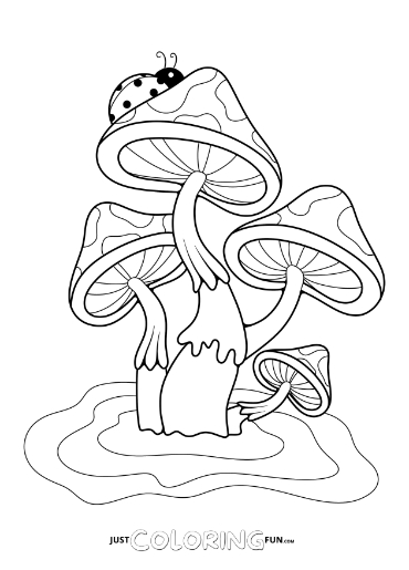 free coloring pages of mushrooms