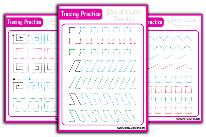 Straight Line Tracing Worksheets