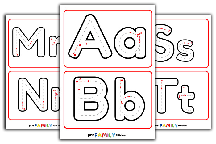 Tracing Alphabets Flashcards
