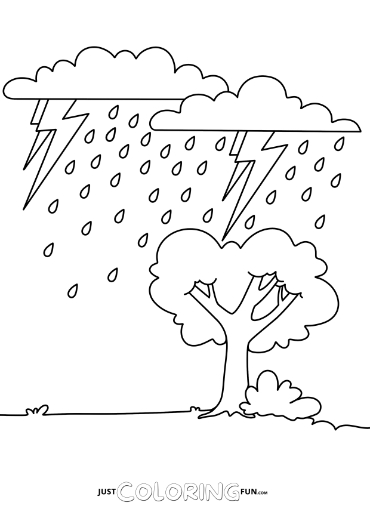 rainy season pictures for colouring