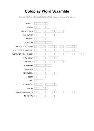 100 Printable Word Scramble Puzzles With Answers 51