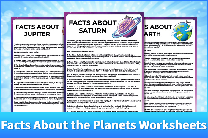 Facts About the Planets Worksheets