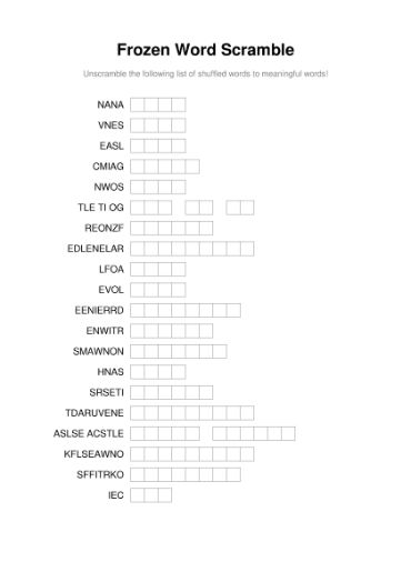 100 Printable Word Scramble Puzzles With Answers 43