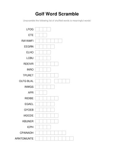 100 Printable Word Scramble Puzzles With Answers 11