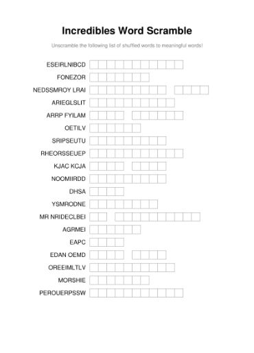 100 Printable Word Scramble Puzzles With Answers 41